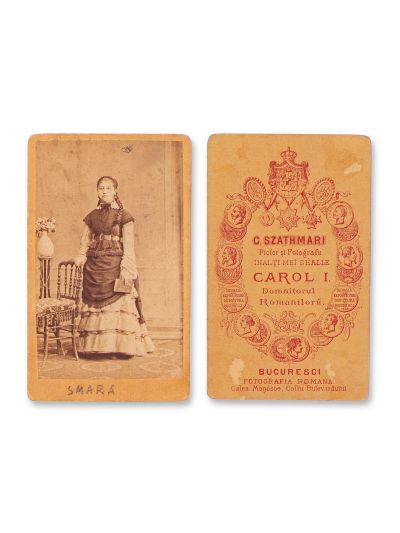 Smara, Schițe și amintiri din Cehoslovacia, 1925 + fotografie format carte-de-visite realizată de Carol Popp de Szathmary