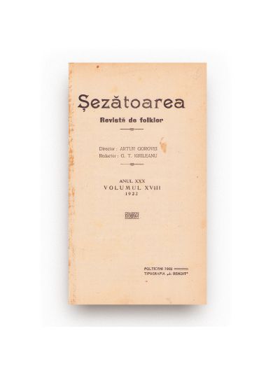 Revista de folklor Șezătoarea, 1922-1923, doi ani colligați