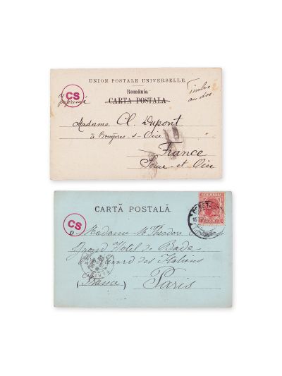 Bulevardul și Piața Independenței din Constanța, două fotografii tip carte poștală, 1902
