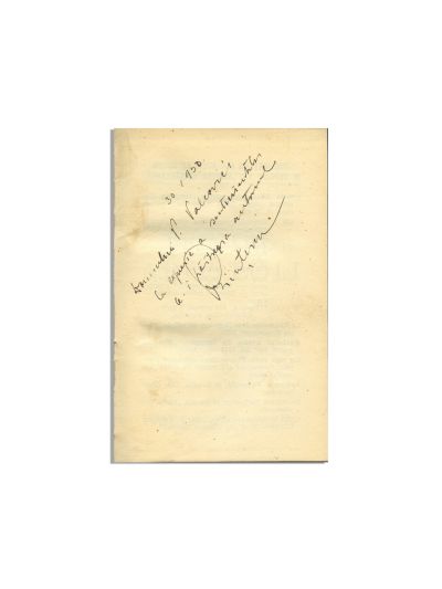 Constantin Kirițescu, Printre Apostoli, 1929, cu dedicație pentru Victor Vâlcovici