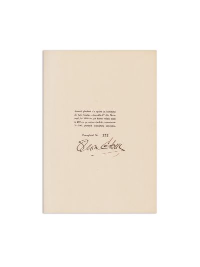 Aron Cotruș, Maria Doamna, 1938, exemplar numerotat, cu semnătură