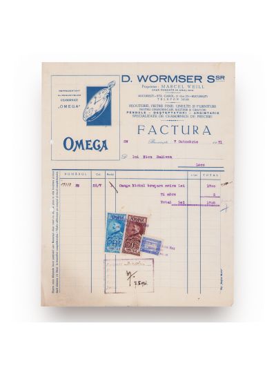Trei facturi pentru ceasurile Omega, comercializate de Theodor Radivon