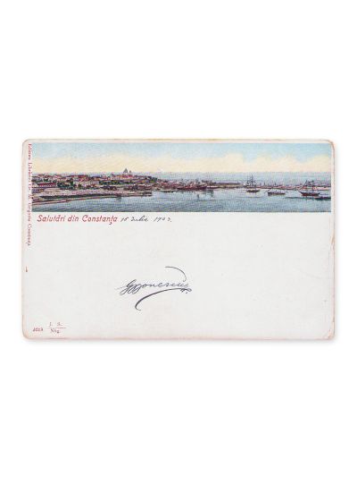 Salutări din Constanța, carte poștală litografiată, 1898