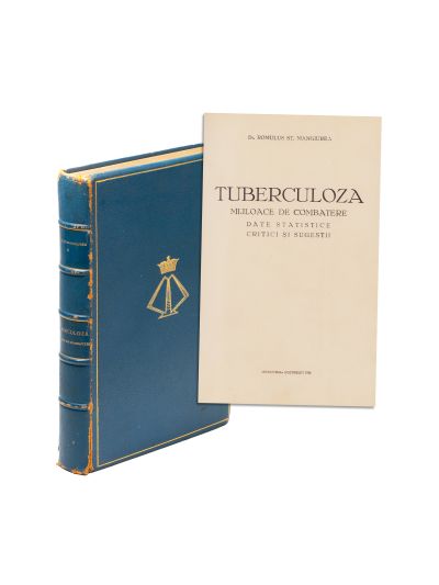 Dr. Romulus St. Mangiurea, Tuberculoza, 1934, cu monograma reginei Maria 