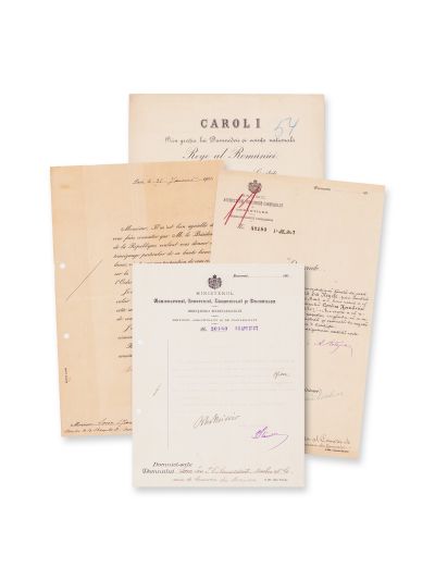 Ioan I. V. Socec, 4 adrese privind numirea ca membru în cadrul ordinelor Legiunea de Onoare, Coroana României și în funcția de consul al Suediei la București, 1897-1907