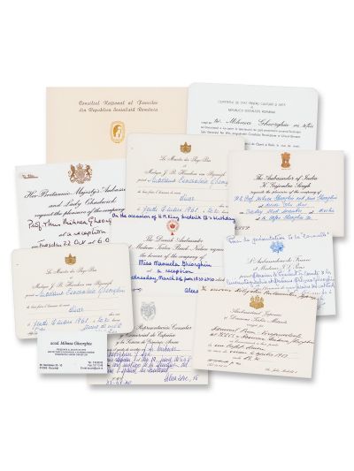 Mihnea Gheorghiu, colecție de 24 invitații + carte de vizită