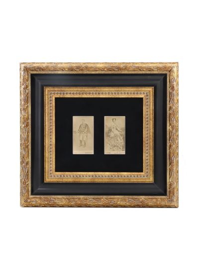 Alexandru Ioan și Elena Cuza, două fotografii tip carte-de-visite, atelier H. Leon