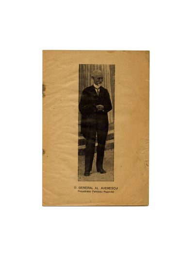 Broșură, discursul generalului Alexandru Averescu