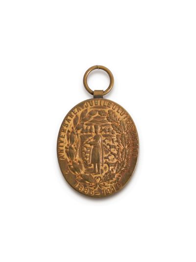Jubileul de 25 de ani al Societății Peleșul și Vârful cu Dor, medalie din bronz, 1885-1910 