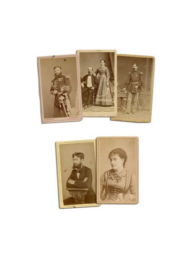 Cinci fotografii tip carte-de-visite, atelier Franz Duschek