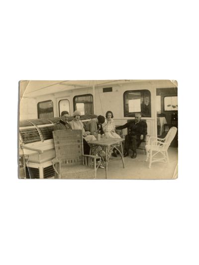 Membrii familiei regale și Ion I. C. Brătianu, fotografie tip carte poștală, 1922