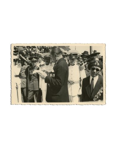 Pamfil Șeicaru, Inaugurarea Mausoleului de la Mărășești, două fotografii tip carte poștală, 1938