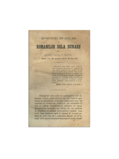 Emanoil Chinezu, Revoluțiunea din anul 1848 a românilor de la Dunăre, 1859