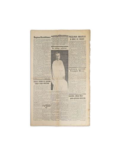 Publicația „România”, Anul I,  25 iulie 1938 - „Cel din urmă drum al reginei Maria”