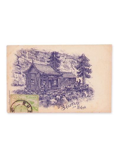 Salutări din Sf. Ana, carte poștală litografiată, 1898, piesă extrem de rară
