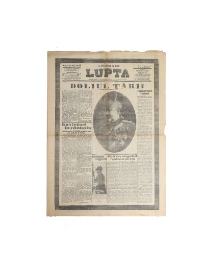 Publicația „Lupta”, Anul VI, 22 iulie 1927, număr comemorativ dedicat decesului regelui Ferdinand I