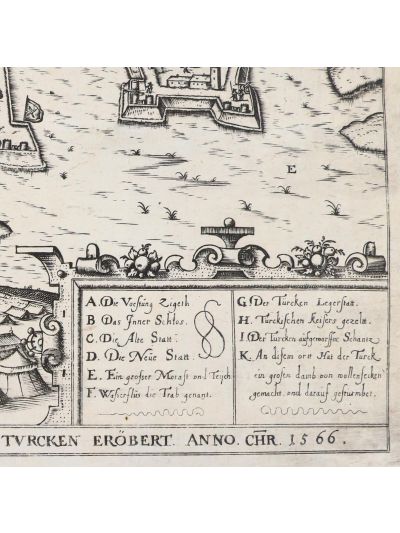 Johann Siebmacher, Asaltul cetății Sighet, gravură în cupru, 1602