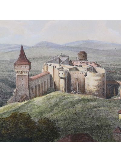 Castelul Huniazilor, două litografii colorate în epocă