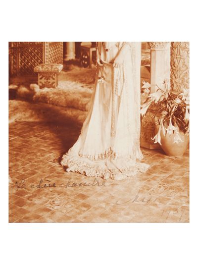 Principesa Maria la Cotroceni, fotografie de mari dimensiuni, cu dedicație olografă, atelier Brand, 1909