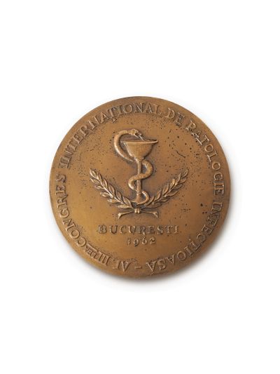 Al III-lea Congres Internațional de Patologie Infecțioasă, 1962, medalie din bronz, gravor Ion Jalea 