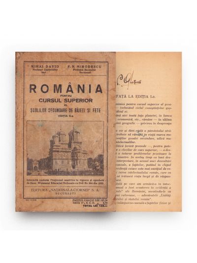 România pentru cursul superior al școlilor secundare de băieți și fete, 1938