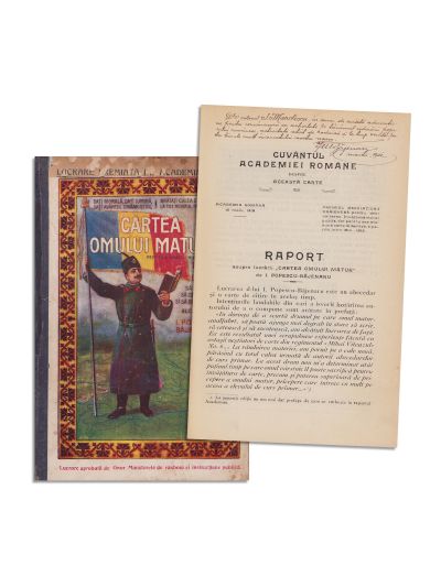 I. Popescu-Băjenaru, Cartea omului matur, 1921, cu semnătură și dedicație olografă + un supliment pe anul 1925