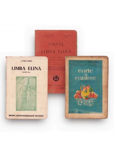 Două cărți de limba elină + o carte de cântece, 1932-1942