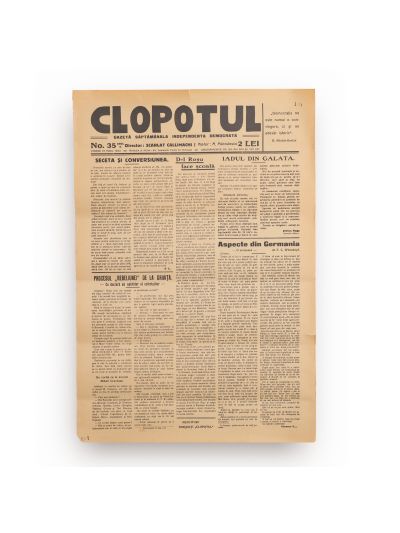 Publicația „Clopotul”, Anul II, nr. 35, 1934, 9 exemplare