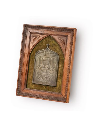 Cina cea de Taină, basorelief înrămat într-o ramă gotică