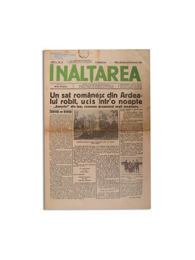 Publicația „Înălțarea”, anul I, nr. 8, 12 ianuarie 1941 - discursul generalului Antonescu