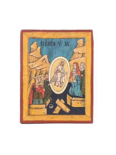 Icoană românească, Învierea lui Iisus Hristos, tempera pe lemn, mijlocul secolului al XIX-lea