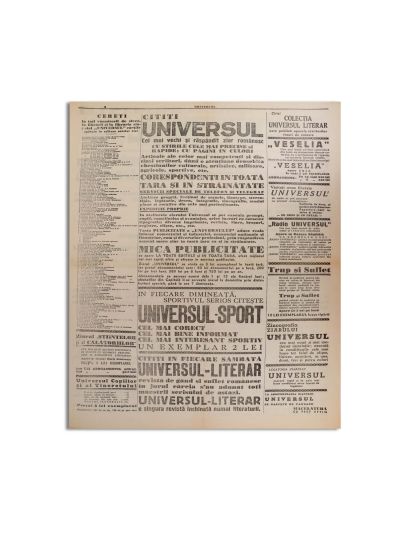 Publicația „Universul”, 5 septembrie 1940, ediția I specială - Proclamația generalului I. Antonescu către țară