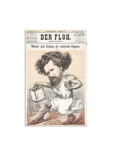 Ion C. Brătianu, caricatură publicată în „Der Floh”, 1879