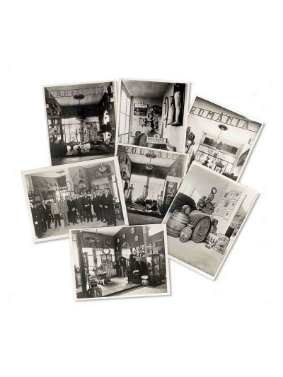 Dimitrie Gusti și pavilionul român la Expoziția Universală de la Paris, colecție de șapte fotografii de epocă, 1937, atelier Maxany