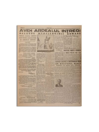 Publicația „Libertatea”, 12 martie 1945 - „Avem Ardealul întreg”