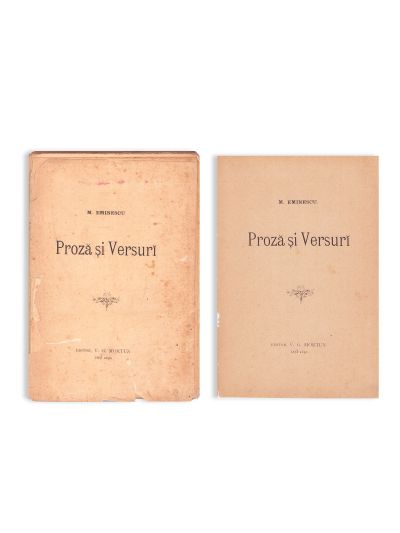 M. Eminescu, Proză și versuri, editat de V. G. Morțun, 1890, Prima ediție