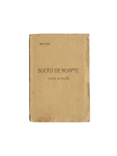 George Bacovia, Bucăți de Noapte, 1926 - Piesă rară