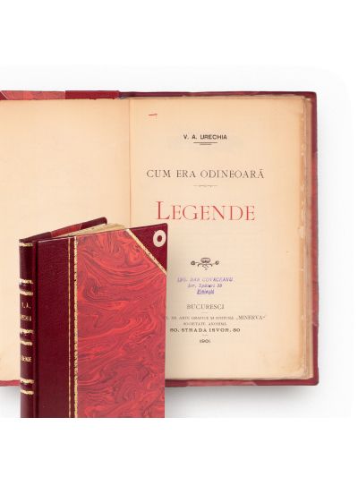 V. A. Urechia, Legende, 1901, cu dedicație