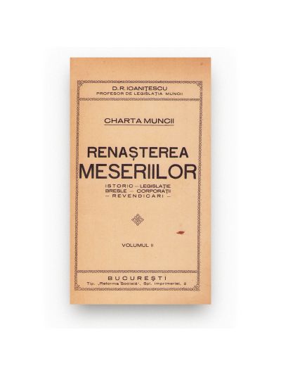D. R. Ioanițescu, Renașterea meseriilor, 1931