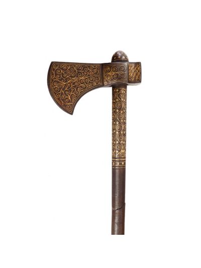 Tabar persan, cu lama și mânerul decorate în tehnica koftgari, sfârșitul sec. XVIII - începutul sec. XIX