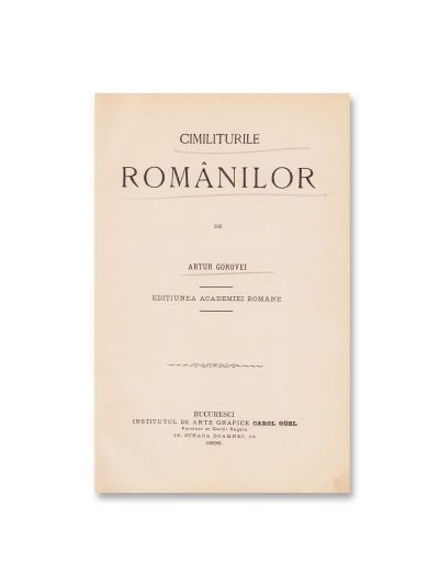 Arthur Gorovei, Cimiliturile românilor, 1898