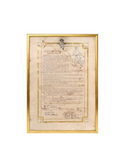 Diplomă de mulțumire trimisă Generalului Sinescu Nicolae, 1927