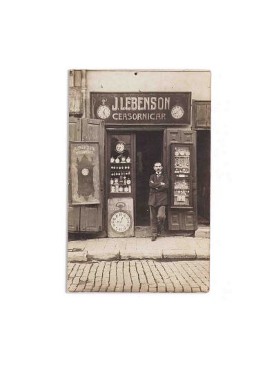 J. Lebenson, ceasornicar, fotografie tip carte poștală