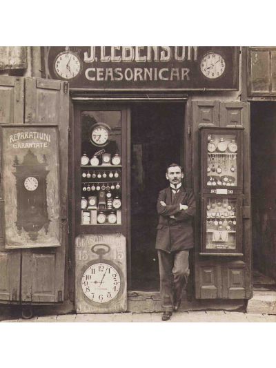 J. Lebenson, ceasornicar, fotografie tip carte poștală
