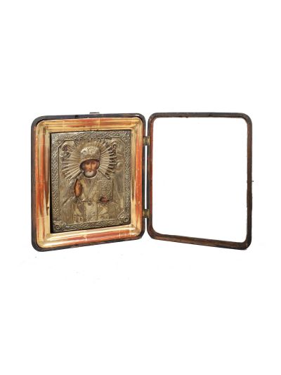 Icoană cu ferecătură, Sfântul Ierarh Nicolae, finalul secolului al XIX-lea