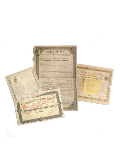 Colecție de 4 obligațiuni, 1870-1934