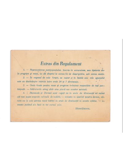 Organizația R.A.I. - Turism, legitimație de participare, 1946
