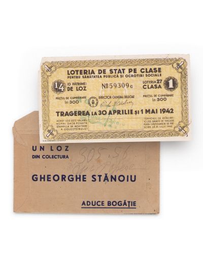 Un loz din colecția Gheorghe Stănoiu, 1942 + plic