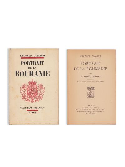 Georges Oudard, Portrait de la Roumanie, 1935, cu dedicație pentru Dumitru D. Roșca