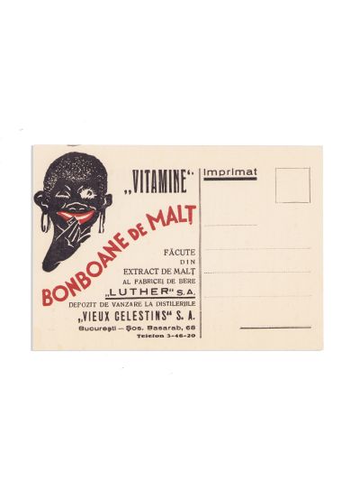 Fabrica de bere Luther, Bomboane de malț „Vitamine”, plic și carte poștală cu reclamă